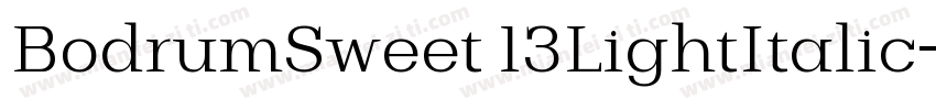 BodrumSweet 13LightItalic字体转换